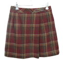 【中古】プロポーション ボディドレッシング PROPORTION BODY DRESSING スカート フレア ミニ サイドファスナー ベルト タック ウール ...