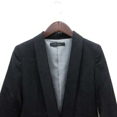 【中古】アメリカンラグシー AMERICAN RAG CIE ショールカラージャケット 総裏地 ウール 0 黒 ブラック /YI レディース 【ベクトル 古着】 220801