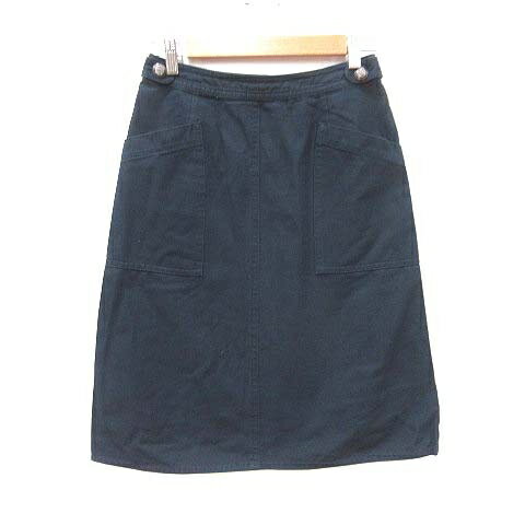 【中古】ヨークランド YORKLAND ベイカースカート タイト ひざ丈 9AR 紺 ネイビー /CT レディース 【ベクトル 古着】 231222
