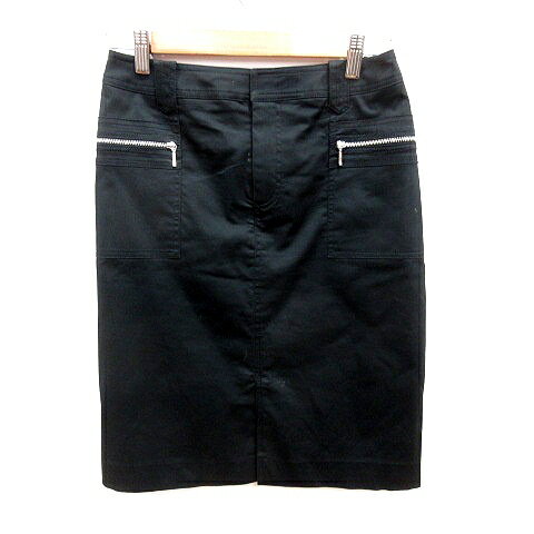 【中古】22オクトーブル 22 OCTOBRE スカート タイト ひざ丈 38 黒 ブラック /RT レディース 【ベクトル 古着】 240126