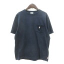 【中古】コーエン coen カットソー Tシャツ クルーネック ワンポイント 半袖 M 紺 ネイビー /MN メンズ 【ベクトル 古着】 240308