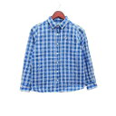 【中古】アーノルドパーマー Arnold Palmer シャツ チェック ワンポイント 長袖 M 青 ブルー 白 ホワイト /YK ■MO レディース 【ベクトル 古着】 240311(4)