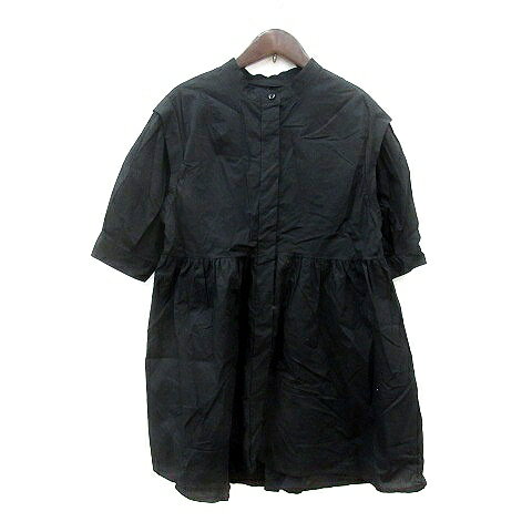 【中古】ビス ViS ワンピース ミニ 五分袖 F 黒 ブラック /MN レディース 【ベクトル 古着】 240327