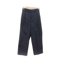 【中古】グローバルワーク GLOBAL WORK スラックスパンツ ワイド S 紺 ネイビー /YK ■MO レディース 【ベクトル 古着】 240417