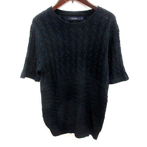 【中古】レイジブルー RAGEBLUE チュニック ニット 半袖 麻 リネン M 黒 ブラック /RT レディース 【ベクトル 古着】 240524 【中古】レイジブルー RAGEBLUE チュニック ニット 半袖 麻 リネン M 黒 ブラック /RT レディース 【ベクトル 古着】 240524