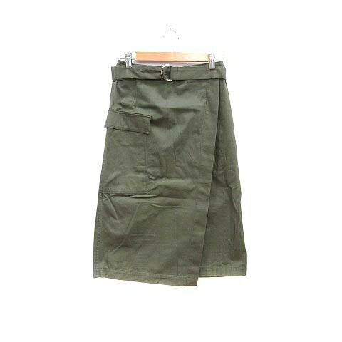 【中古】ルージュヴィフ Rouge vif タイトスカート ミモレ ロング ベルト 38 緑 グリーン /YK■MO レディース 【ベクトル 古着】 240604
