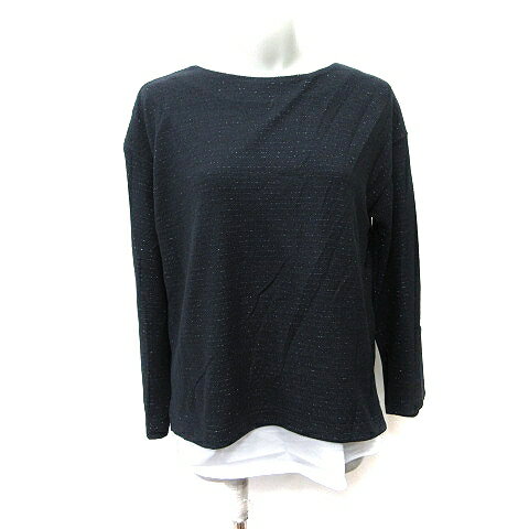 【中古】グリーンレーベルリラクシング ユナイテッドアローズ green label relaxing チュニック 長袖 フェイクレイヤード 黒 ブラック 白 ホワイト /YI レディース 【ベクトル 古着】 240717 【中古】グリーンレーベルリラクシング ユナイテッドアローズ green label relaxing チュニック 長袖 フェイクレイヤード 黒 ブラック 白 ホワイト /YI レディース 【ベクトル 古着】 240717