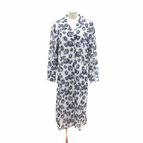 【中古】マウジー MOUSSY シャツワンピース ロング シフォン 花柄 長袖 F グレー 紺 ネイビー /YK レディース 【ベクトル 古着】 240826 【中古】マウジー MOUSSY シャツワンピース ロング シフォン 花柄 長袖 F グレー 紺 ネイビー /YK レディース 【ベクトル 古着】 240826