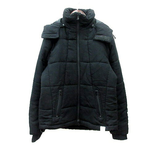 【中古】アズールバイマウジー AZUL by moussy 中綿ジャケット 総裏地 M 黒 ブラック /MN レディース 【ベクトル 古着】 240828