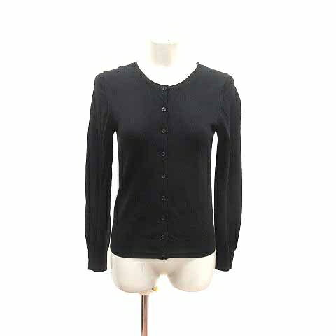 【中古】バンヤードストーム BARNYARDSTORM カーディガン ニット 長袖 ウール カシミヤ混 1 S 黒 ブラック /YK レディース 【ベクトル 古着】 240923
