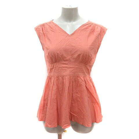 【中古】N.Natural Beauty Basic N.ナチュラルビューティーベーシック チュニック Vネック ウエストマーク ノースリーブ M ピンクベージュ /MS レディース 【ベクトル 古着】 240910