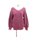 【中古】リリーブラウン Lily Brown ニット セーター シャギー Vネック 長袖 F 紫 パープル /YK レディース 【ベクトル 古着】 240919