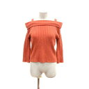 【中古】ジルバイジルスチュアート JILL by JILLSTUART ニット カットソー オープンショルダー 五分袖 FR オレンジ /YK レディース 【ベ...