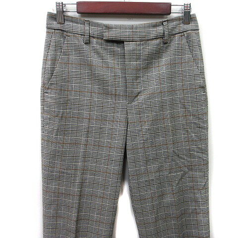 【中古】ザラウーマン ZARA WOMAN スラックスパンツ グレンチェック EUR 34 L /YI ■MO レディース 【ベクトル 古着】 240924