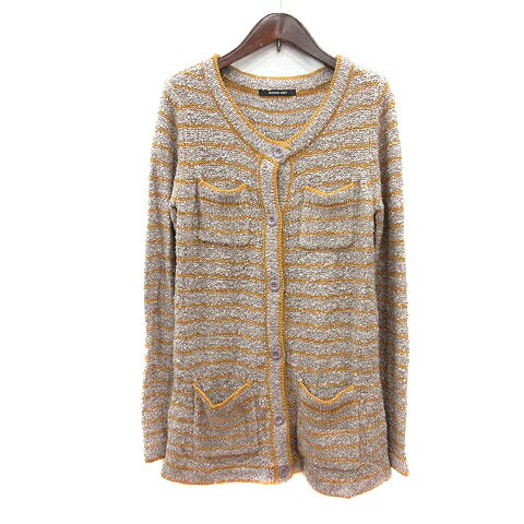 【中古】メイソングレイ MAYSON GREY カーディガン ニット ボーダー ラメ 2 M ベージュ /MN レディース 【ベクトル 古着】 241001 【中古】メイソングレイ MAYSON GREY カーディガン ニット ボーダー ラメ 2 M ベージュ /MN レディース 【ベクトル 古着】 241001