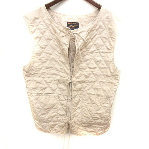 【中古】カスタネ Kastane ベスト 前開き F ベージュ /RT レディース 【ベクトル 古着】 241028