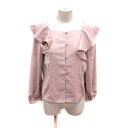 【中古】マジェスティックレゴン MAJESTIC LEGON ブラウス シャツ フリル 長袖 M ピンク /YK レディース 【ベクトル 古着】 241021(4)
