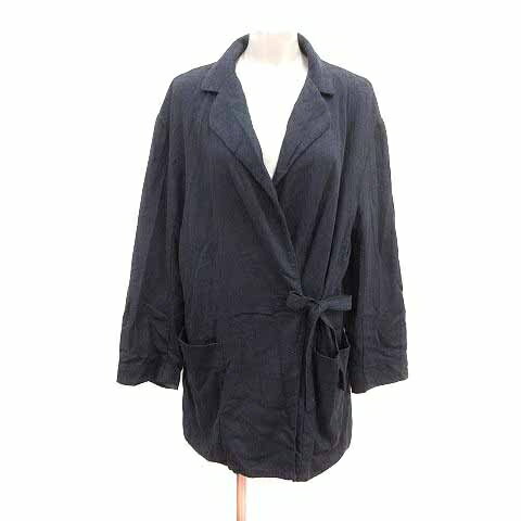 【中古】未使用品 ニコアンド Niko and.. ジャケット カーディガン 長袖 麻混 リネン混 F 紺 ネイビー /YK レディース 【ベクトル 古着】 241027
