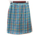 【中古】H.Lコートダジュール H・L COTE D'AZUR パンツ キュロット チェック ウール 9 M マルチカラー /YI レディース 【ベクトル 古着...