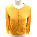 【中古】ナチュラルビューティーベーシック NATURAL BEAUTY BASIC カーディガン ニット 長袖 M マスタード /RT レディース 【ベクトル ...