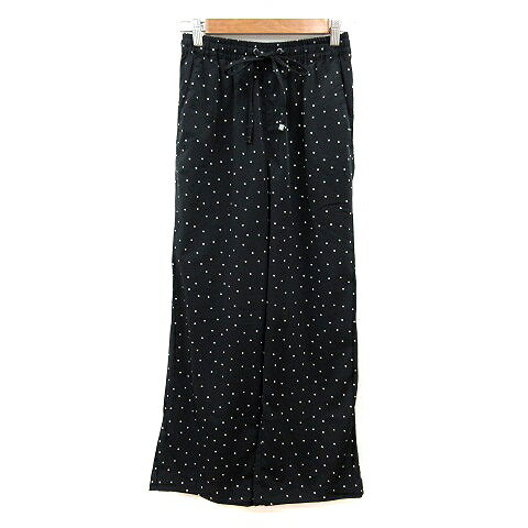 【中古】アメリカンホリック AMERICAN HOLIC ストレートパンツ ドット S 黒 ブラック /MN レディース 【ベクトル 古着】 241118