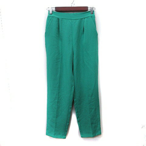 【中古】チャコクローゼット Chaco closet スラックスパンツ ハイウエスト M 緑 グリーン /YI レディース 【ベクトル 古着】 241120