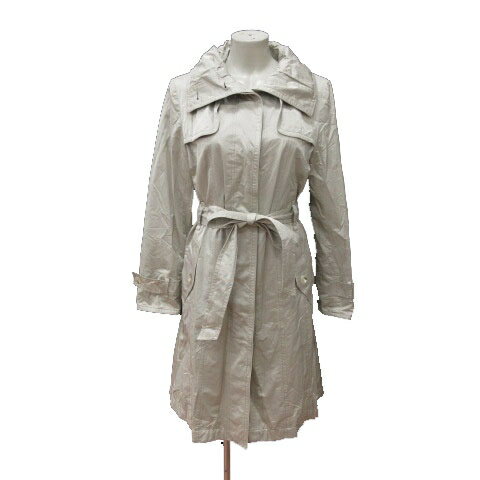 【中古】コムサデモード COMME CA DU MODE コート 総裏地 ウエストマーク 9 M ライトベージュ /MS レディース 【ベクトル 古着】 241121