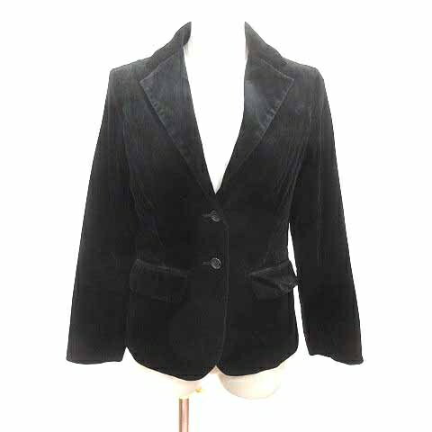 【中古】レイビームス Ray Beams The Way of Chic テーラードジャケット ベロア 総裏地 1 S 黒 ブラック /YK レディース 【ベクトル 古着】 241123 【中古】レイビームス Ray Beams The Way of Chic テーラードジャケット ベロア 総裏地 1 S 黒 ブラック /YK レディース 【ベクトル 古着】 241123