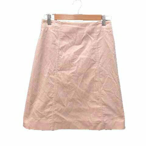 【中古】ポールカ PAULE KA 台形スカート ひざ丈 ベロア 36 S ピンクベージュ /YK レディース 【ベクトル 古着】 241126