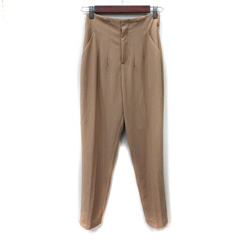 【中古】ディスコート Discoat スラックスパンツ ハイウエスト S ベージュ /YI レディース 【ベクトル 古着】 241202