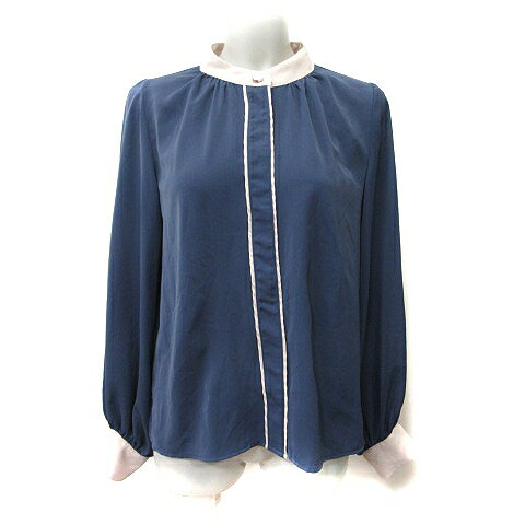 【中古】ナチュラルクチュール natural couture ブラウス 長袖 F 紺 ネイビー /YI レディース 【ベクトル 古着】 241129