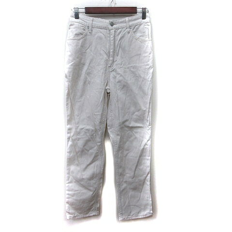 【中古】グローバルワーク GLOBAL WORK テーパードパンツ ハイウエスト L 白 ホワイト /YI レディース 【ベクトル 古着】 241129