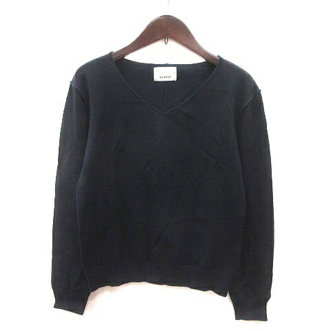 【中古】エゴイスト EGOIST ニット カットソー Vネック 長袖 濃紺 ネイビー /MS レディース 【ベクトル 古着】 241126