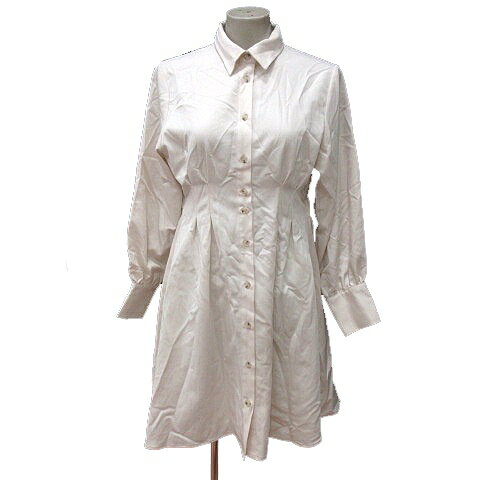【中古】グローブ grove ワンピース ミニ 長袖 M 白 アイボリー /MN レディース 【ベクトル 古着】 241209 【中古】グローブ grove ワンピース ミニ 長袖 M 白 アイボリー /MN レディース 【ベクトル 古着】 241209