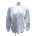 【中古】コーエン coen ニット カットソー Vネック カットオフ ダメージ加工 長袖 F M グレー /AU レディース 【ベクトル 古着】 241210(4)