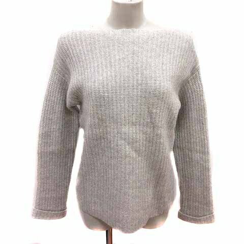 【中古】ロペ ROPE ニット セーター ボートネック 長袖 ウール M グレー /YK レディース 【ベクトル 古着】 241229