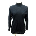 【中古】ヒロココシノ HIROKO KOSHINO ニット カットソー ハイネック 長袖 ウール 9T M 黒 ブラック /MN レディース 【ベクトル 古着】 241226