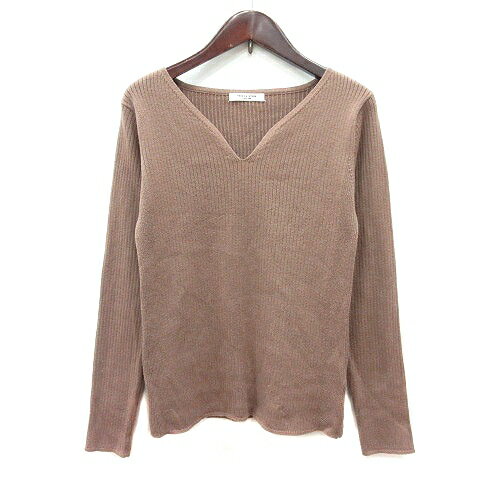 【中古】フリークスストア FREAKS STORE ニット カットソー 長袖 リブ F ベージュ /MN レディース 【ベクトル 古着】 241225(4)