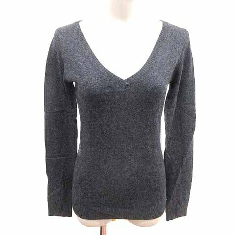【中古】未使用品 マウジー MOUSSY ニット カットソー Vネック 長袖 アンゴラ混 1 S チャコールグレー /YK レディース 【ベクトル 古着】 250112 【中古】未使用品 マウジー MOUSSY ニット カットソー Vネック 長袖 アンゴラ混 1 S チャコールグレー /YK レディース 【ベクトル 古着】 250112