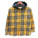 【中古】ザラ ZARA パーカー 前開き チェック プリント 11-12 オレンジ /MN キッズ 【ベクトル 古着】 250115(4)