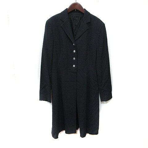 【中古】コムサデモード COMME CA DU MODE セクレテール Secrettaire チェスターコート 総裏地 黒 ブラック /YI レディース 【ベクトル 古着】 250115