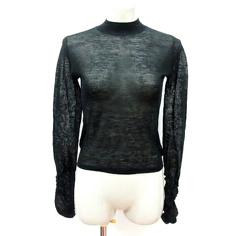 【中古】エイミーイストワール eimy istoire ニット カットソー ハイネック 長袖 シアー F 黒 ブラック /MN レディース 【ベクトル 古着】 250116 【中古】エイミーイストワール eimy istoire ニット カットソー ハイネック 長袖 シアー F 黒 ブラック /MN レディース 【ベクトル 古着】 250116