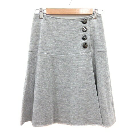 【中古】アイシービー iCB フレアスカート ひざ丈 ウール 2 M グレー /MN レディース 【ベクトル 古着】 250116