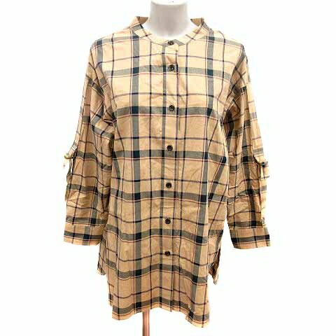 【中古】メイソングレイ MAYSON GREY シャツワンピース チュニック チェック 長袖 2 M ベージュ 緑 グリーン /YK レディース 【ベクトル 古着】 250115 【中古】メイソングレイ MAYSON GREY シャツワンピース チュニック チェック 長袖 2 M ベージュ 緑 グリーン /YK レディース 【ベクトル 古着】 250115