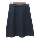 【中古】ボンオフィス BONOFFICE 事務服 フレアスカート ミモレ ロング 11 L 紺 ネイビー /YI レディース 【ベクトル 古着】 250116
