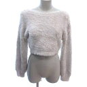 【中古】リリアンカラット LILLIAN CARAT ニット セーター シャギー ショート丈 長袖 2 M ライトベージュ /YK レディース 【ベクトル 古着】 250121(4)