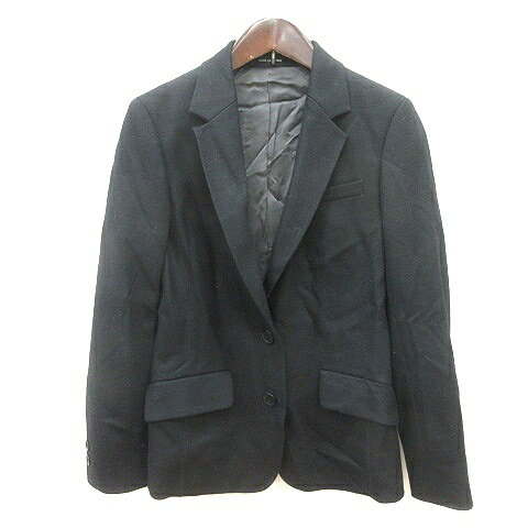 【中古】コムサデモード COMME CA DU MODE テーラードジャケット シングル 総裏地 ウール 7 S 黒 ブラック /MN レディース 【ベクトル 古着】 250124