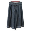 【中古】ナチュラルビューティー NATURAL BEAUTY ガウチョパンツ 38 M 黒 ブラック /YI レディース 【ベクトル 古着】 250122
