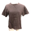 【中古】ニコアンド Niko and.. BASIC カットソー Tシャツ ラウンドネック 半袖 M 茶 ブラウン /AU レディース 【ベクトル 古着】 250127(4)