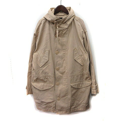 【中古】ラグマシーン RAG MACHINE ロングコート フード M-L ベージュ /YI ●RY メンズ 【ベクトル 古着】 250131 【中古】ラグマシーン RAG MACHINE ロングコート フード M-L ベージュ /YI ●RY メンズ 【ベクトル 古着】 250131